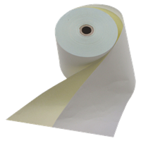 2 Ply Carbonless 76mm x 76mm Dot Matrix Paper Rolls (Box of 48) Eco-Friendly