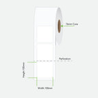 CALIBOR LABEL THERM PERM 100X100 1AC 1500/R 76MM