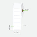 CALIBOR LABEL THERMAL PERMANENT ADHESIVE 100MM X 50MM 1 LABEL ACROSS 1000/ROLL 25MM