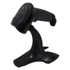 Element P100 1D/2D Hand-held Barcode Scanner with stand and USB-A cable, Black